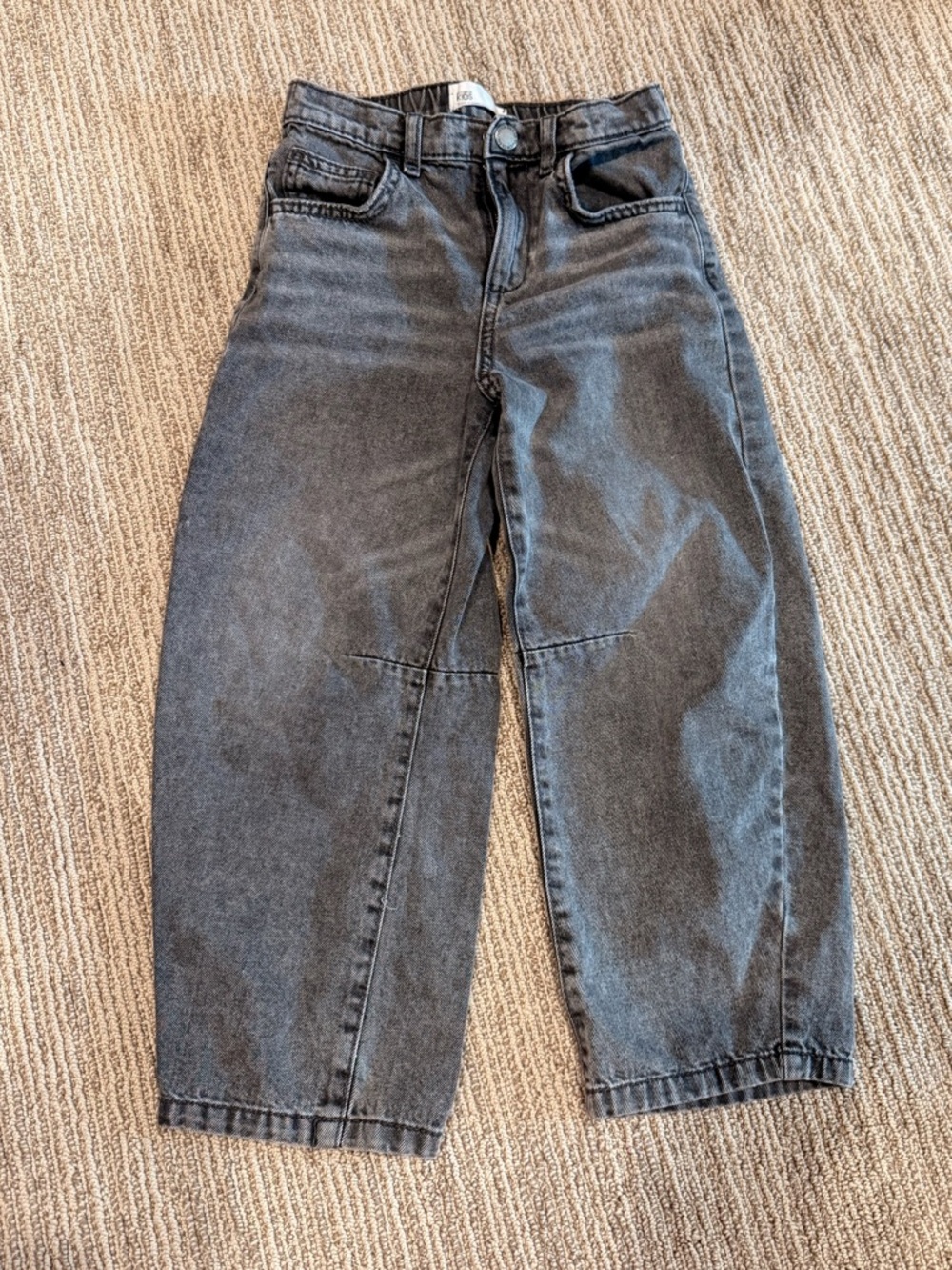 Cotton On Kids Charcoal Wide-Leg Jeans
